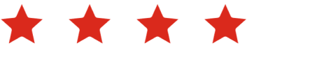 Four decorative red stars