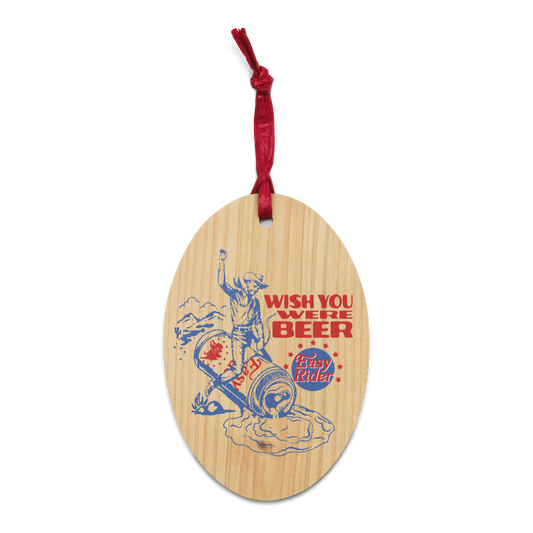 Wish You Were Beer Wooden ornaments